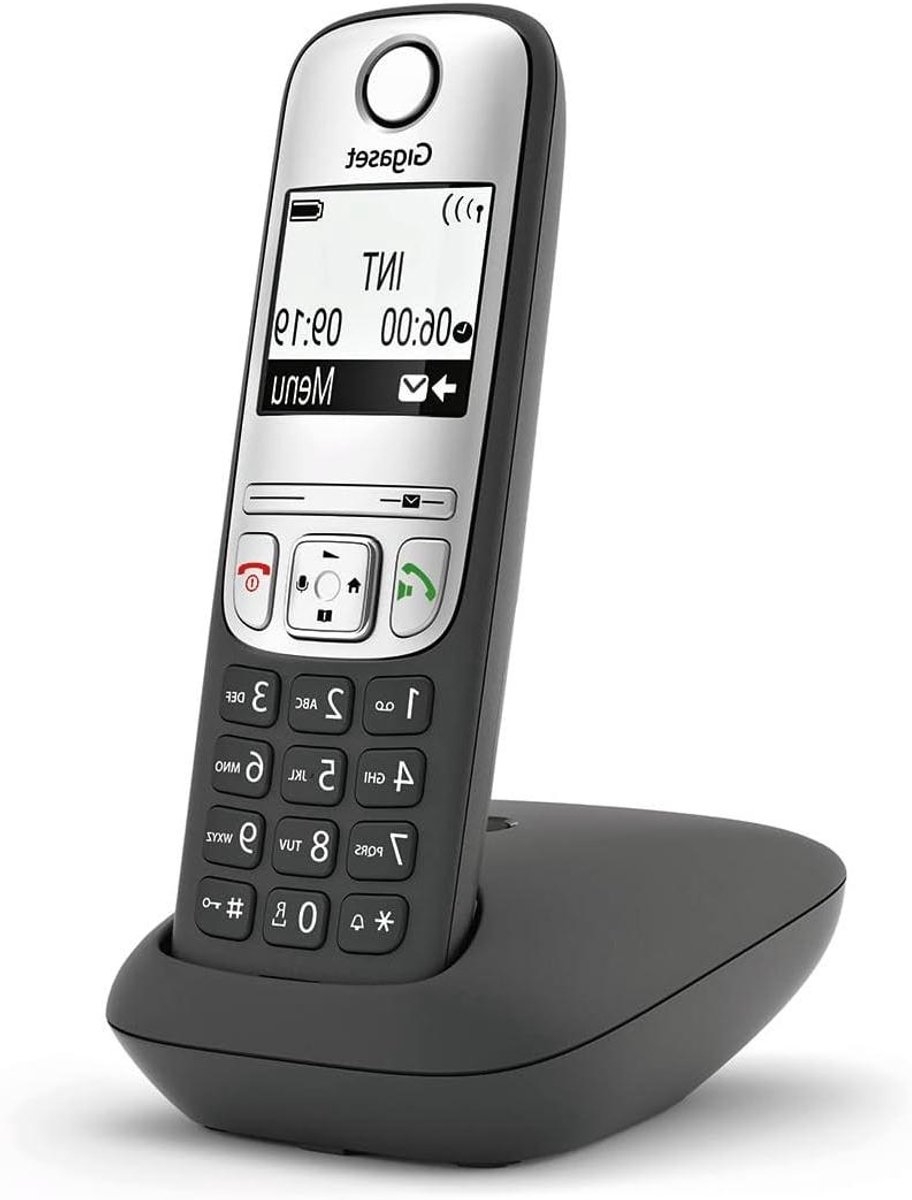 Draadloze Telefoon - Huistelefoon Vast - Thuis Bellen - Eenvoudig Gebruik - Standaard Formaat - Zwart