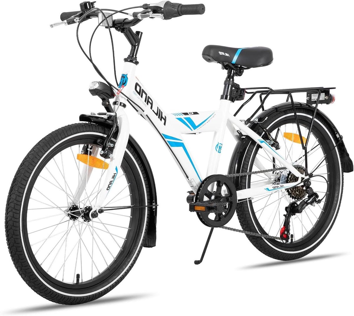 Kinderfiets - Jongensmeisjesfiets - Buiten Spelen - Dubbele Remmen - 20 Inch - Wit