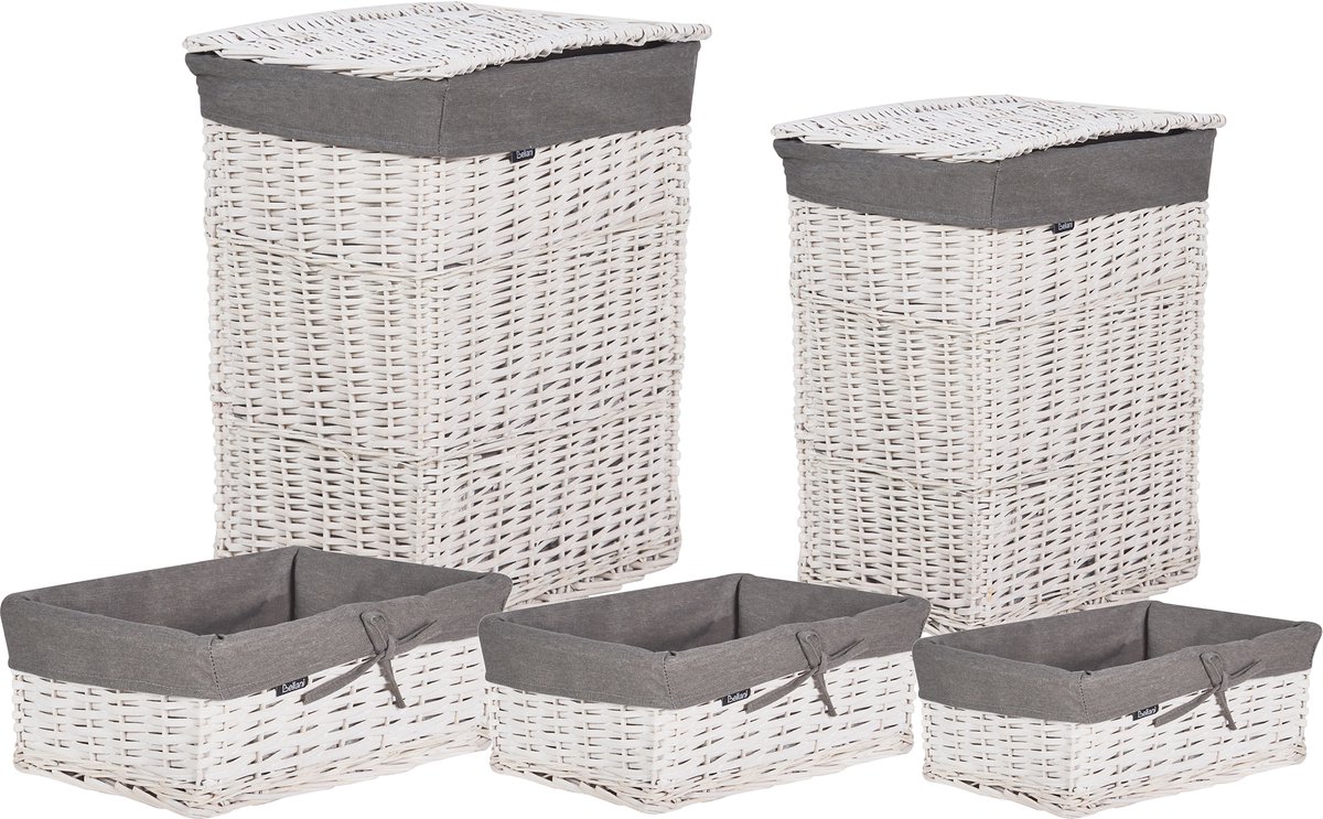 ELLA - Manden set - Wit - Wilgenhout