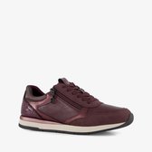 Tamaris leren dames sneakers met rits bordeauxrood - Maat 41 - Uitneembare zool