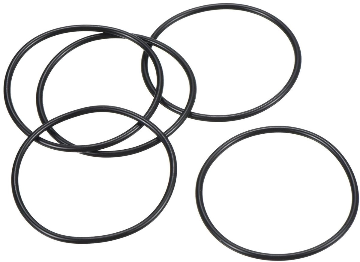 Nitrile Rubber O-Ringen 49mm OD 45mm ID 2mm Breed - 5 Stuks Geschikt voor Loodgieterswerk, Auto Reparatie en Sanitair