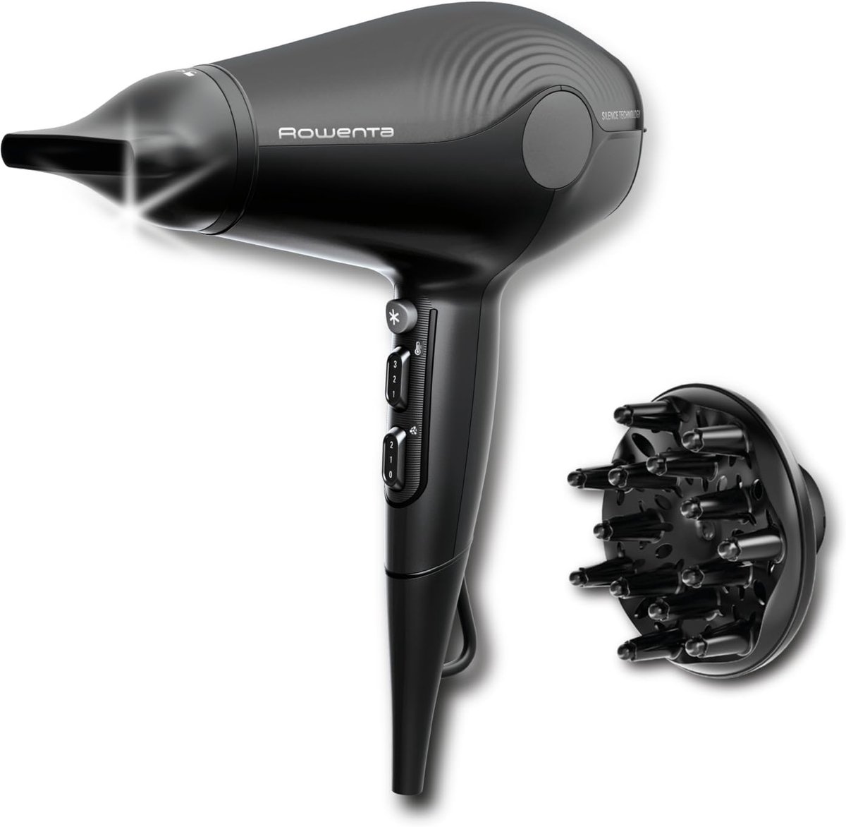 SnelShoppen - Ultra Silence Haardroger 2100 EW - Stil, Lichtgewicht, Antistatisch, Compact - Perfect voor Thuisgebruik en Reizen