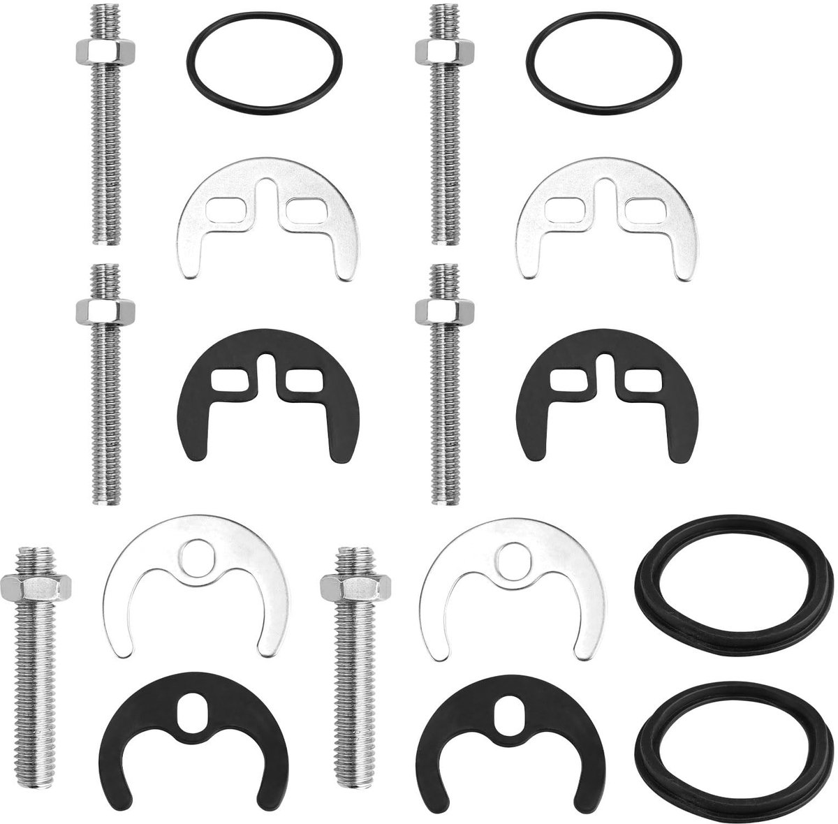 Dailygoods - 4 Stuks Bevestigingsarmatuur voor Wastafelkraan