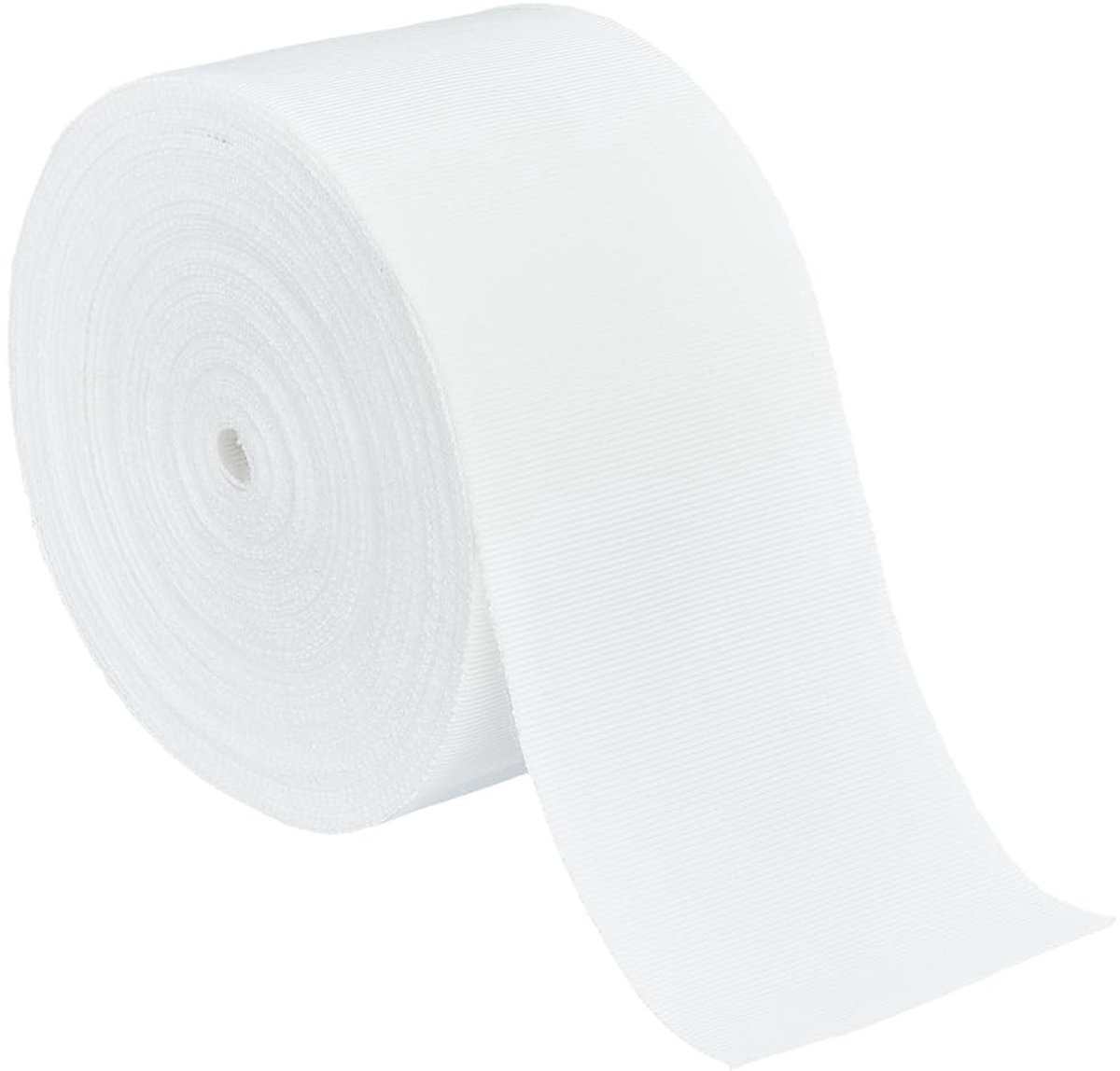 Dailygoods- Gordijnband 20 m - Witte Gordijnband 1 cm - Polykatoenen Materiaal - Duurzaam - Voor Woondecoratie - Geschikt voor Raamdecoratie - Gordijn