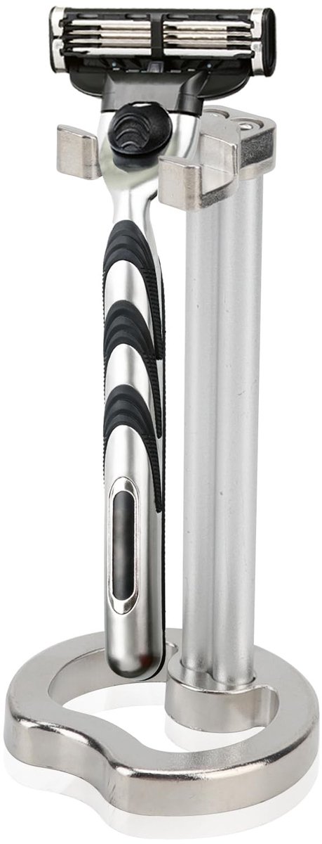 Dailygoods - Scheerscheermesstandaard - Scheermes houder - Universele accessoires - Zilver - Scheerapparaat standaard - Ideaal voor mannen - Verzorgin...