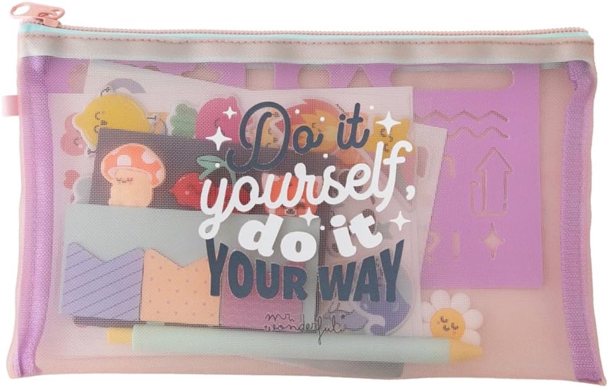 SnelShoppen - Mr. Wonderful Set voor Afsprakenplanners Versieren - DIY Agenda Decoratie Paars - Creatief, Elegant, Perfect voor School en Werk - 2024-