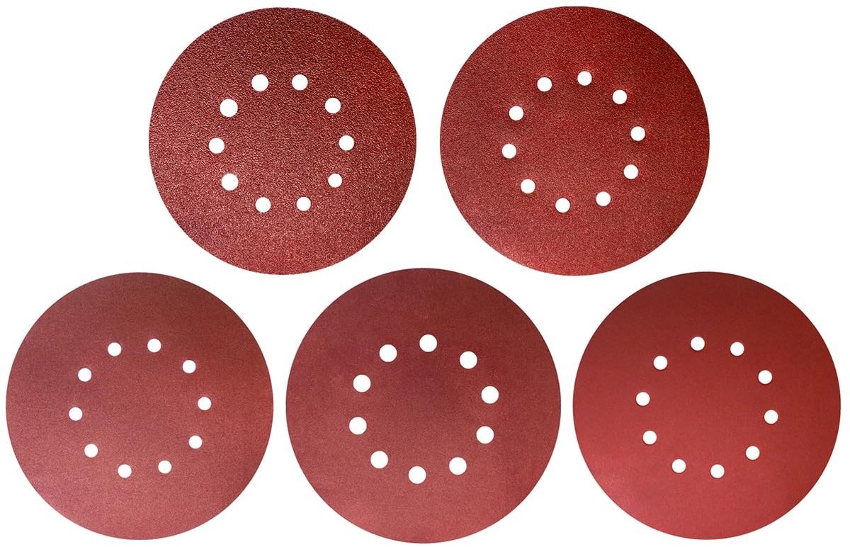 Dailygoods- Schuurpapier 225mm - Schuurschijf rond - Klittenband - 50 Stuks - Korrel 40/80/120/180 - Geschikt voor excentrische schuurmachine