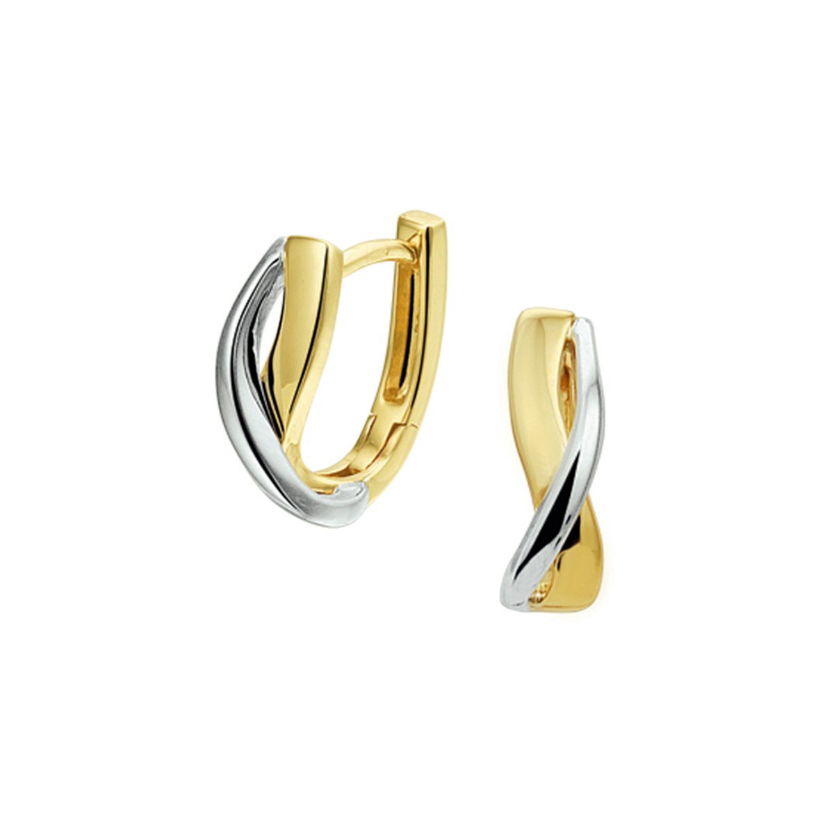 Bicolor Gouden klapoorring 4207928