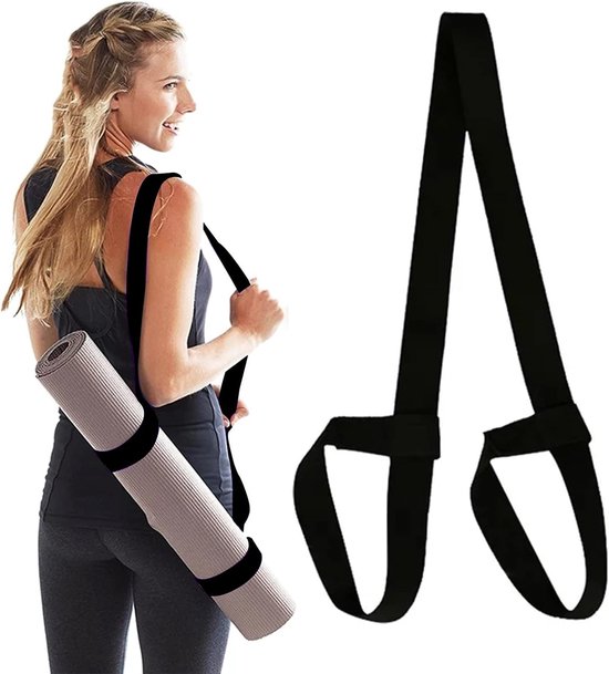 Yogamat Riem - Draagband Oefenmat - Sporten Thuis - Verstelbaar - Eén Maat - Zwart van Yogamat — afbeelding 3