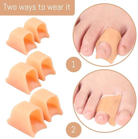 12-delige set voor de correctie van hamerteen, teenscheider, teencorrector, gel teenspalk, ter verlichting van hallux valgus, hamerteen, gebogen teen, klauwteen. van SKIEHAN — afbeelding 4