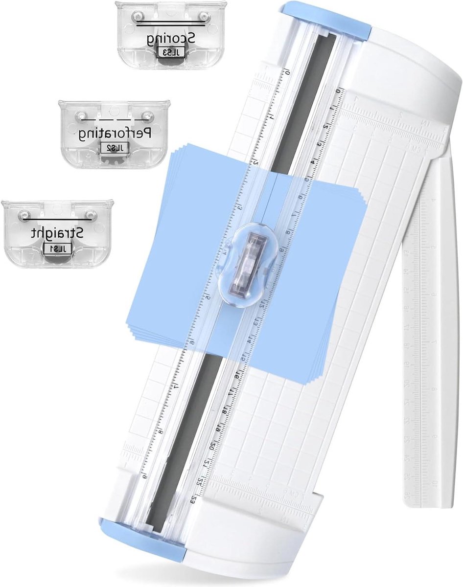 Papiertrimmer 3-in-1 - Snijapparaat - Creatief Knutselen - Recht Perforeren Score - A5 Formaat - Blauw