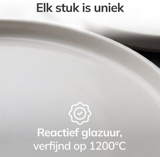Dichtbij detail van de glanzende witte reactieve glazuur van een bord.