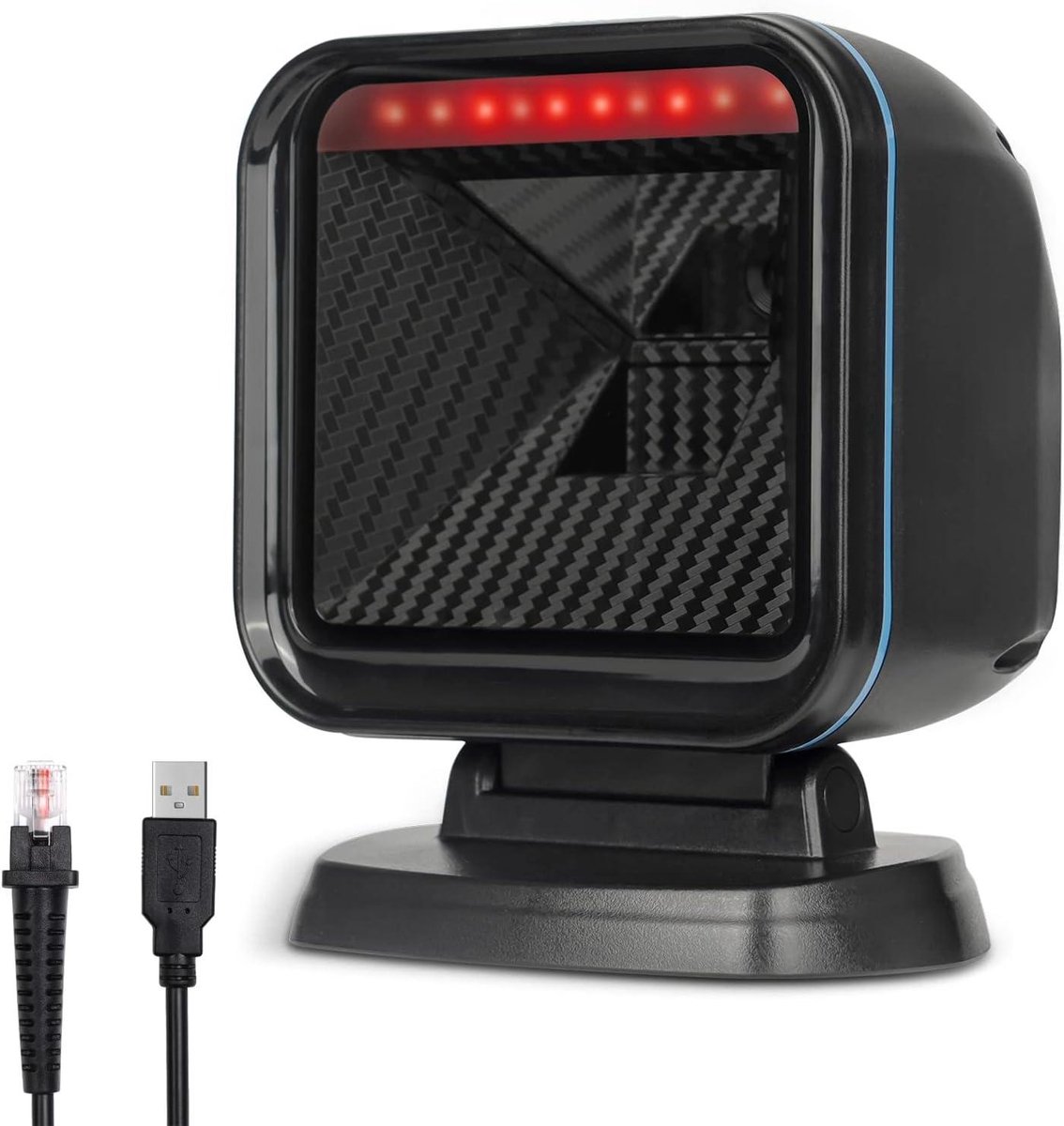 Barcode Scanner - QR Scanner - Kassatoepassingen - Bedraad USB - 11.8 x 14.45 cm - Zwart