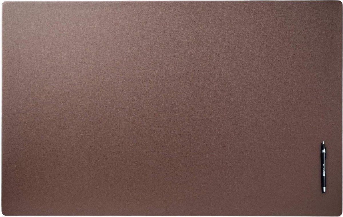 Bureauonderlegger Leer - Schrijftablet - Bureau Beschermen - Met Vilten Onderkant - 97x61 cm - Bruin