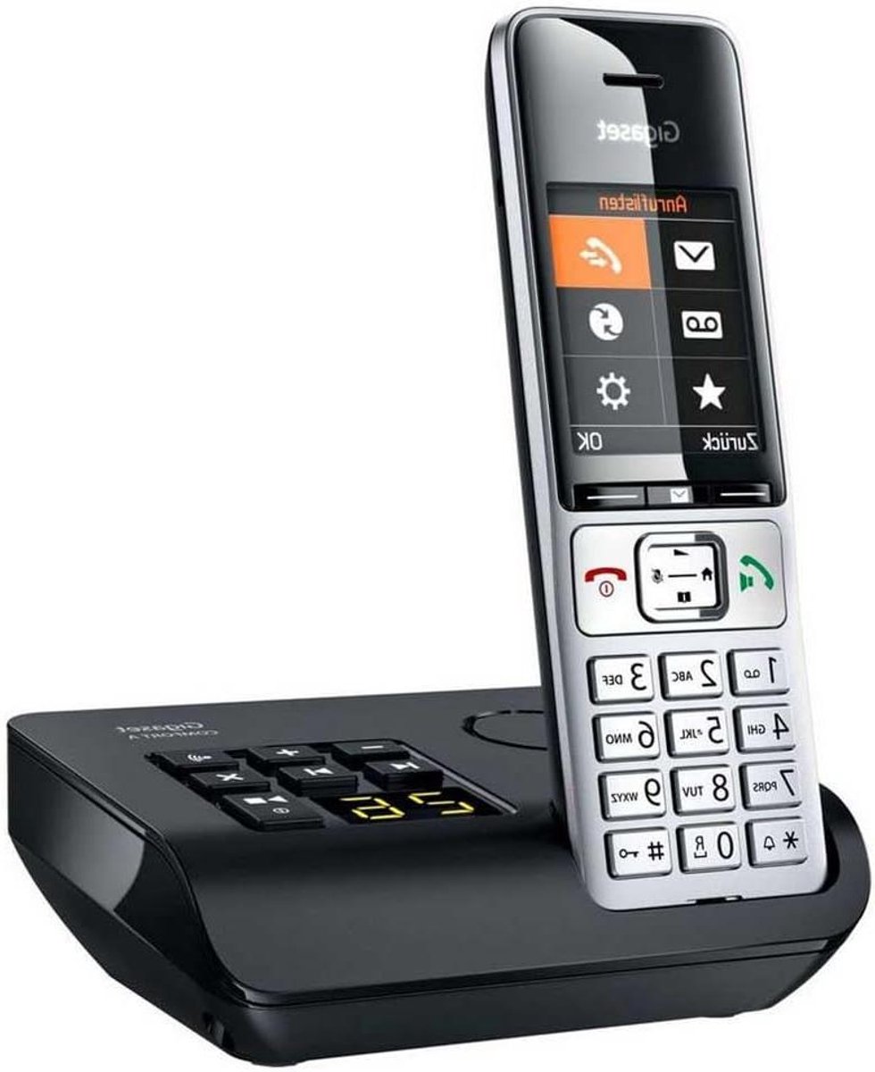 Comfort Telefoon - Vaste Telefoon - Thuis Bellen - Met Antwoordapparaat - 4 Uur Beltijd - Zilver Zwart