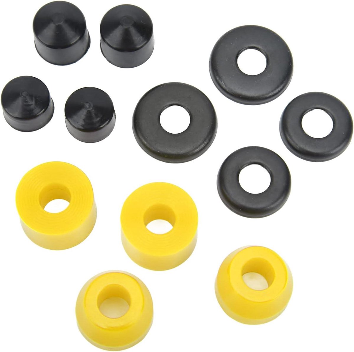 Skateboard Bussen Set PU Dempers Flexibel Sturen Hoge Veerkracht 12 Stuks