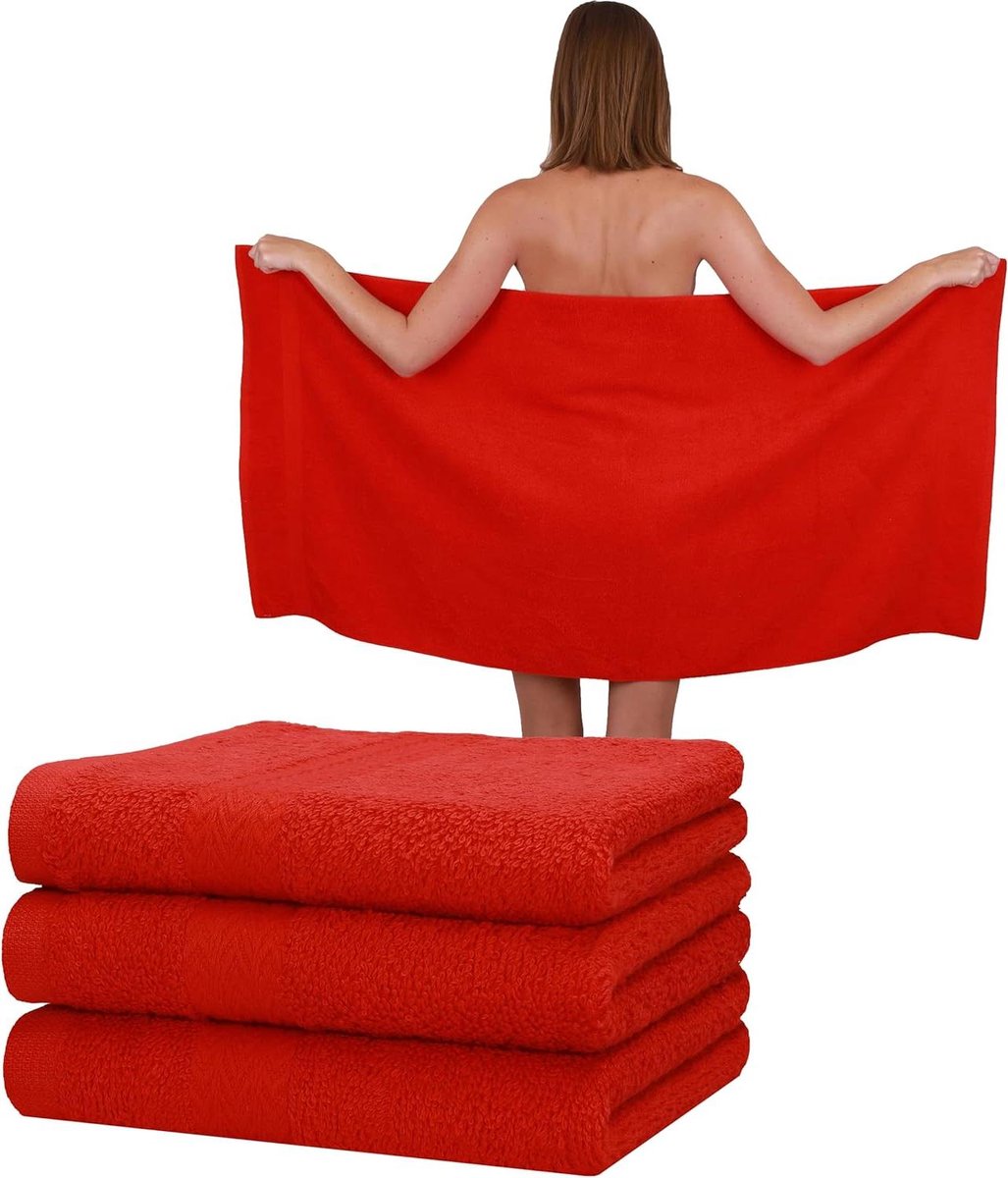 Strandtowel Set - Badlaken Douchehanddoek - Thuis en Strand - 100% Katoen - 70 x 140 cm - 