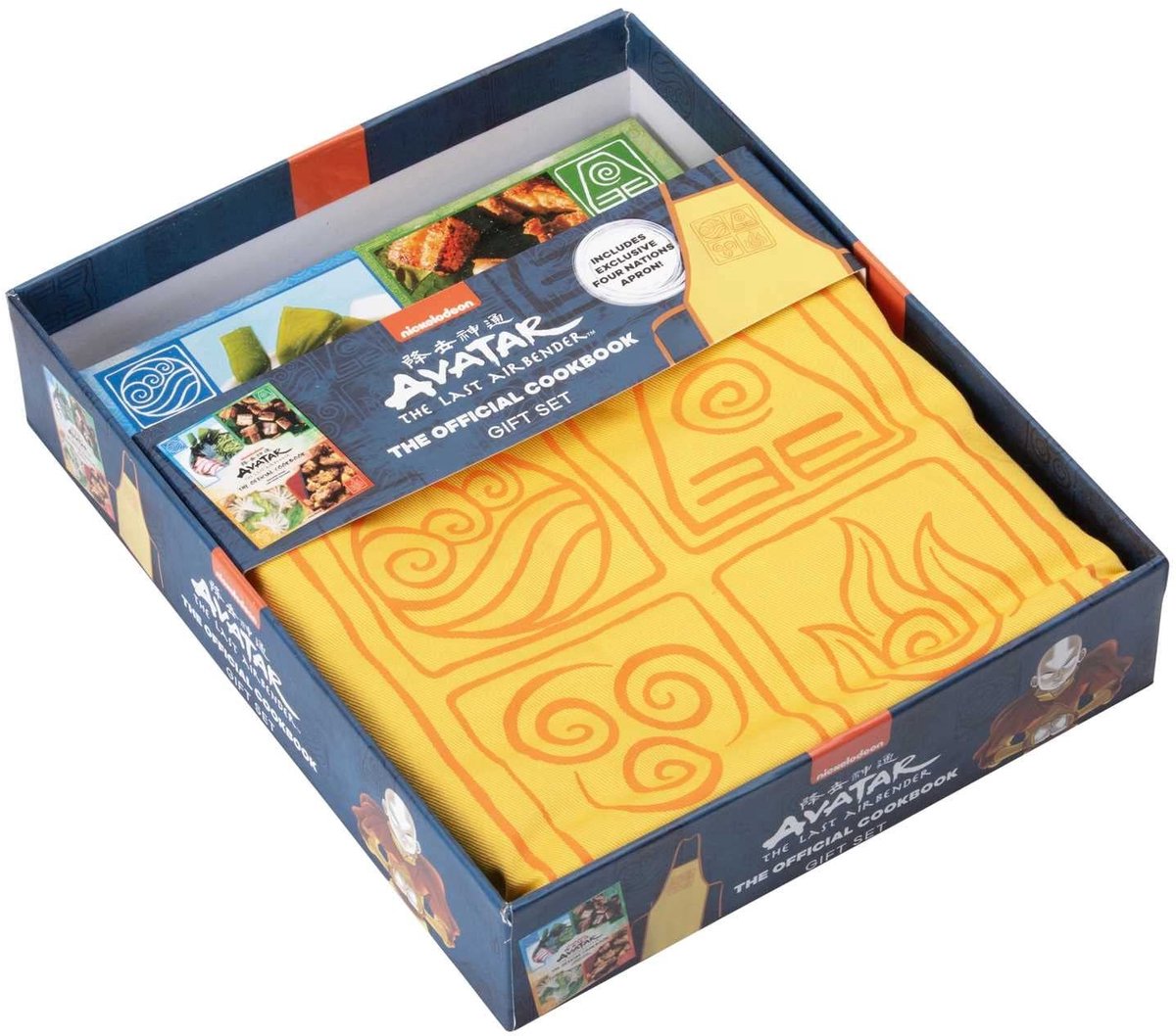 Dailygoods- Kookboek Officiële Giftset - Kookboek Avatar: The Last Airbender - Inclusief Schort - Aard Koninkrijk - Waterstam - Vuur Natie - Lucht Nomaden - Kookboekset