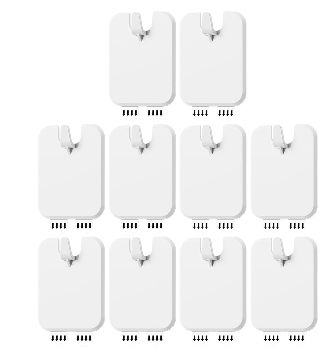 Dailygoods- Foto Lijst Haken - 10 Stuks - Zware Duurzame Haken - Zelfklevend - Bevestigingsmateriaal - Voor Schilderijen/Mirrors - Maximaal 2kg Belastbaar - Wandhaken