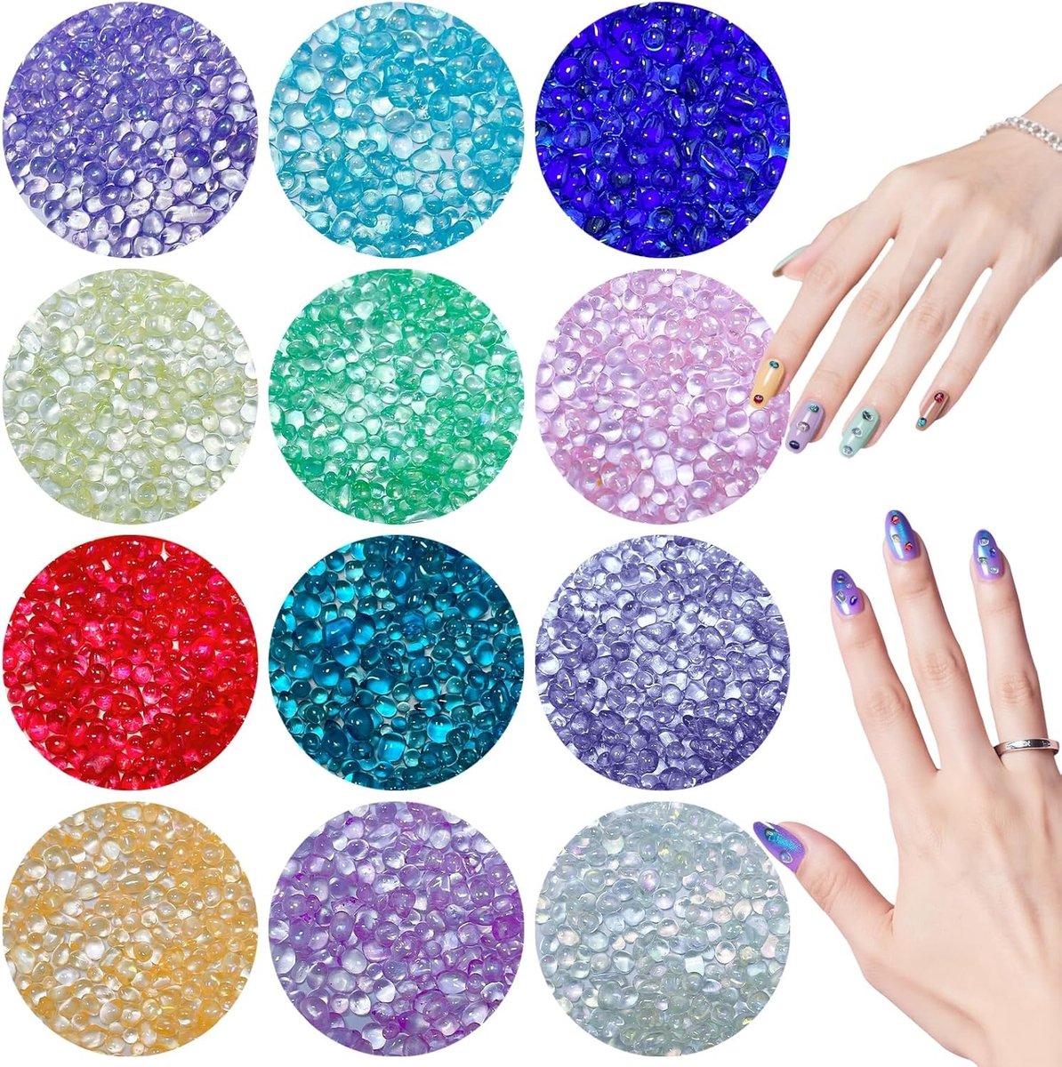 Kleurige Rhinestones voor Nagels, Charms en Make-up - 4800 Stuks voor DIY Manicure en Slijm Creaties