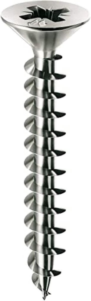 Houtschroeven - Bevestigingsschroeven - Vastzetten van hout - Platte verzonken kop - 4x35 mm - Passivato