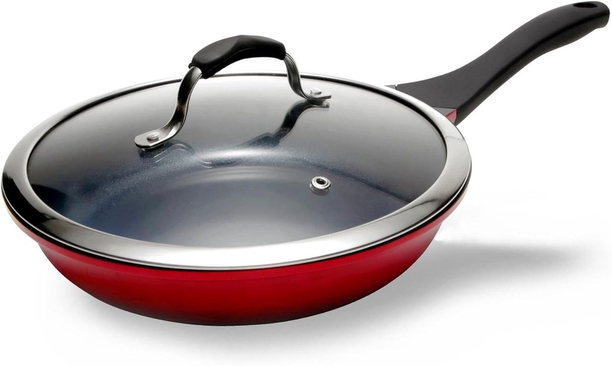 Keramische Koekenpan Rood - Snel Koken Zonder Aanbakken