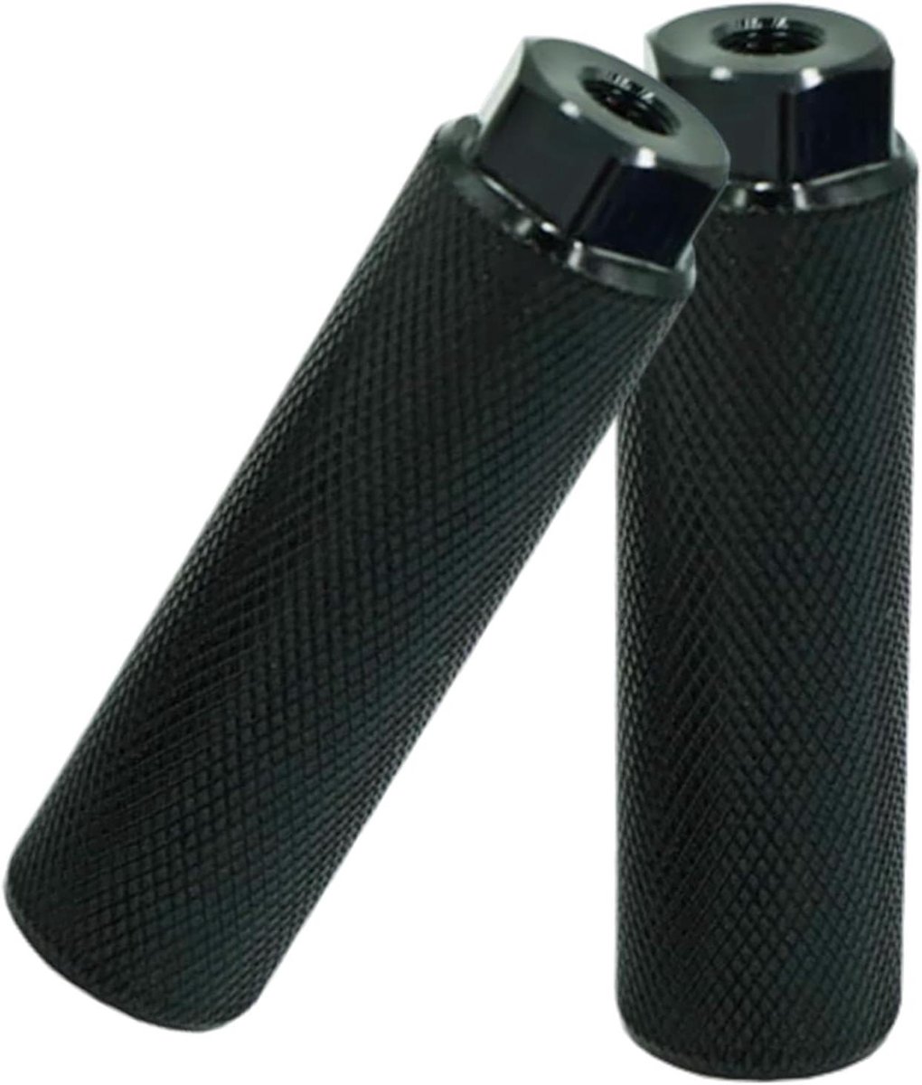 Fiets Voetsteunen - Fietspennen BMX Haringen - Stuntfietsen Tricks - Antislip Diamantprofiel - 10 cm Lengte - Zwart