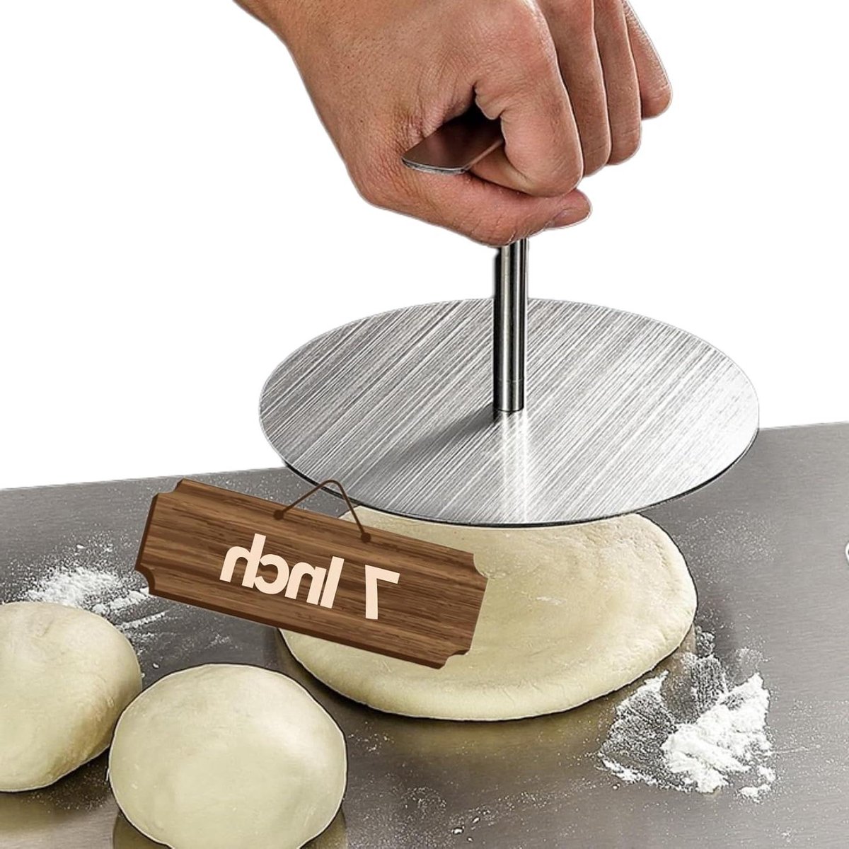 Tortilla Pers - Deegpers Quesadilla Maker - Tortillas Maken - Roestvrij Staal - 7 Inch - Zilver
