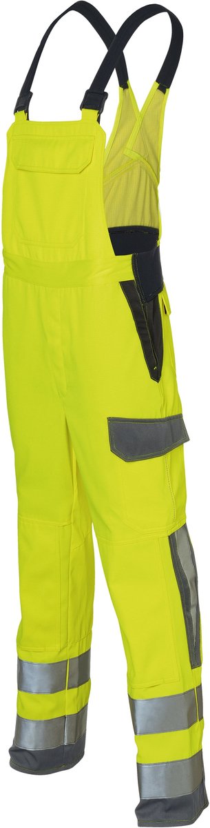 KUBLER 33938345 Hi Vis Reflecterend Amerikaanse Overall HEREN Overall Werkkleding Geel Antraciet - Brandvertragend