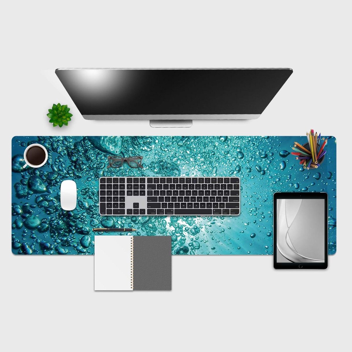 Bureau Onderlegger - Bureau Mat Bureau Pad - Bureau Beschermen - Antislip R9 Certificering - 120x40 cm - Bubbles