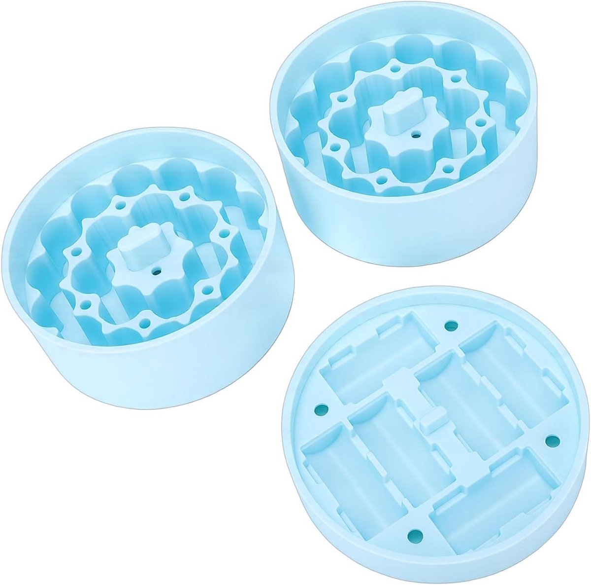 Siliconen Flesinzet voor Voedselpotten - 48 Tubes Capaciteit voor Peptide Vials in Laboratoria en Keukens (Korte en Lange Stijlen)