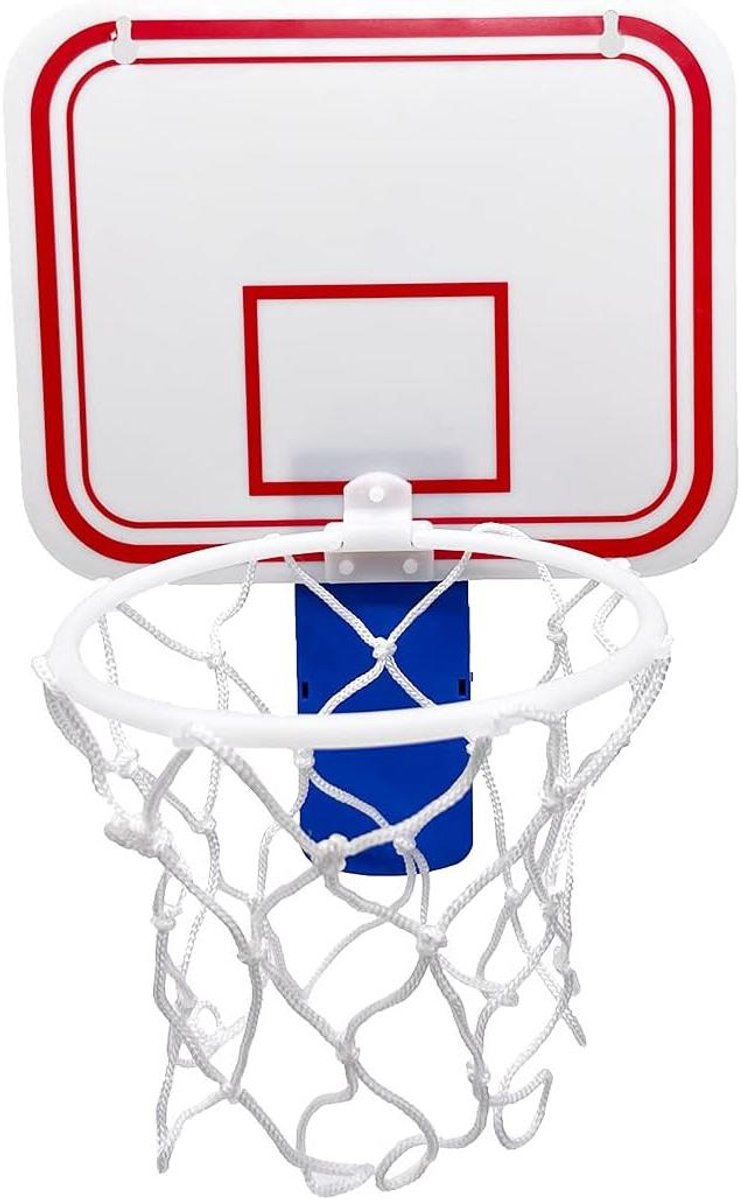 Basketbal Prullenbak - Mini Hoop - Kantoor Organisatie - Overal Te Bevestigen - 20 cm - Blauw