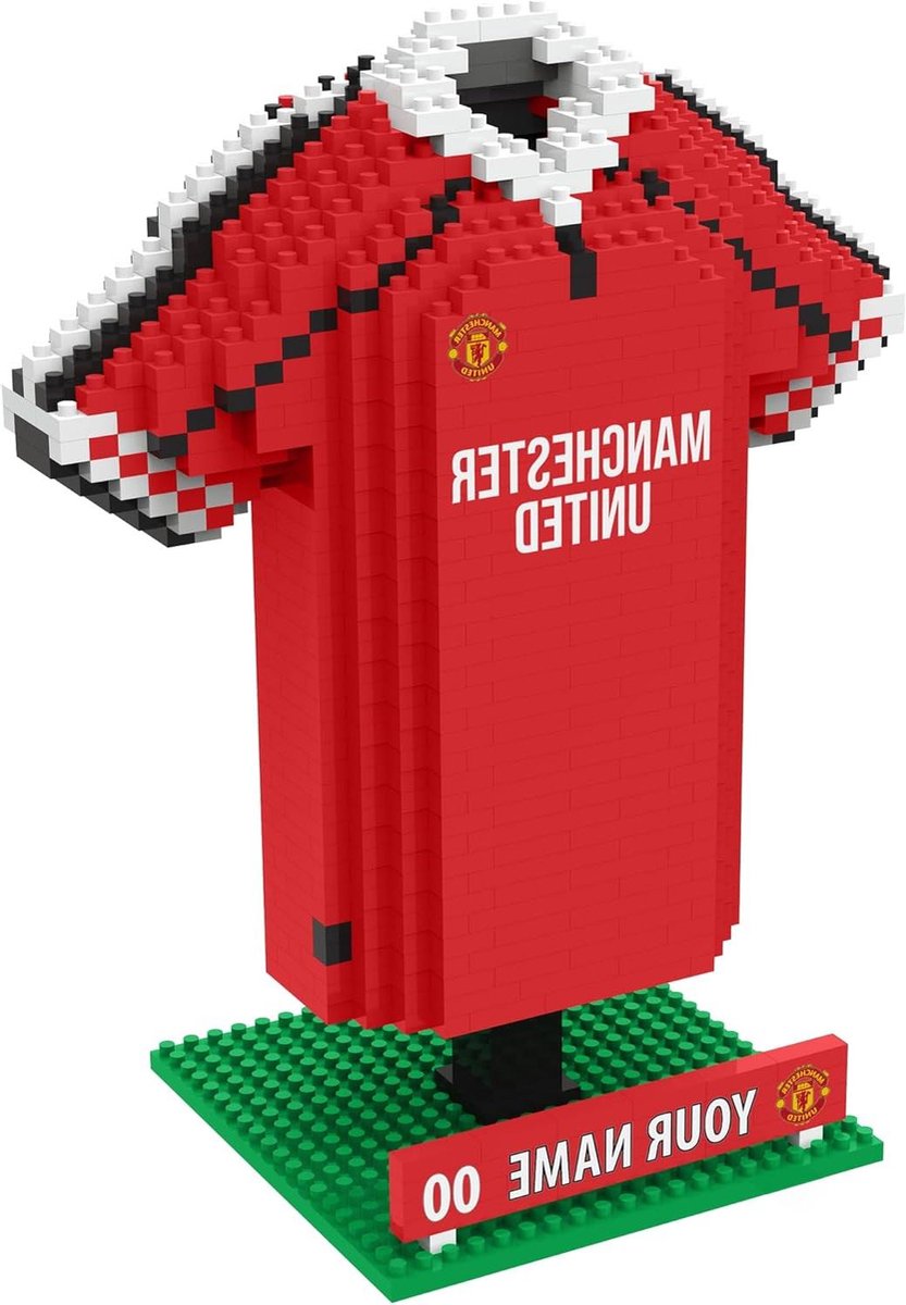 Bouwbaar Bureaushirt - 3D Speelgoed - Bureau Decoratie - Personaliseerbaar Ontwerp - 75 x 132 x 175 cm - Rood