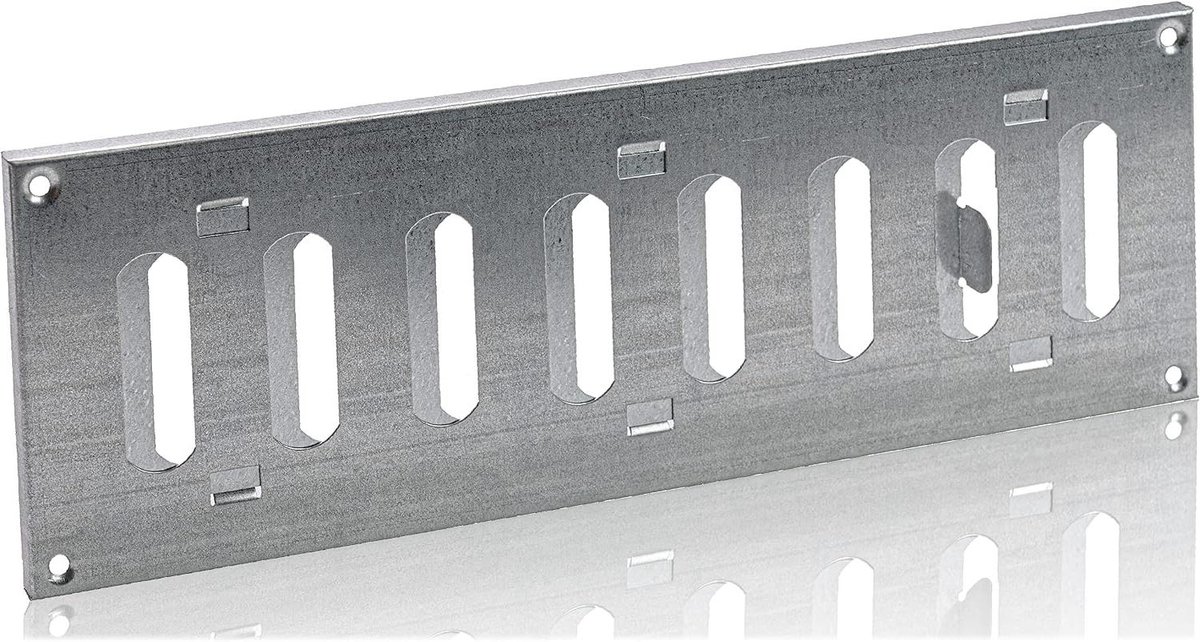 Ventilatierooster Verstelbaar - Luchtrooster Metaal - Ventilatie Verbeteren - Verstelbare Lamellen - 300x100mm - Verzinkt
