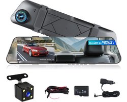 Auto Camera - Dashcam Spiegel - Veilig Rijden - Dubbele HD Opname - 4.5 Inch Display - Zwart