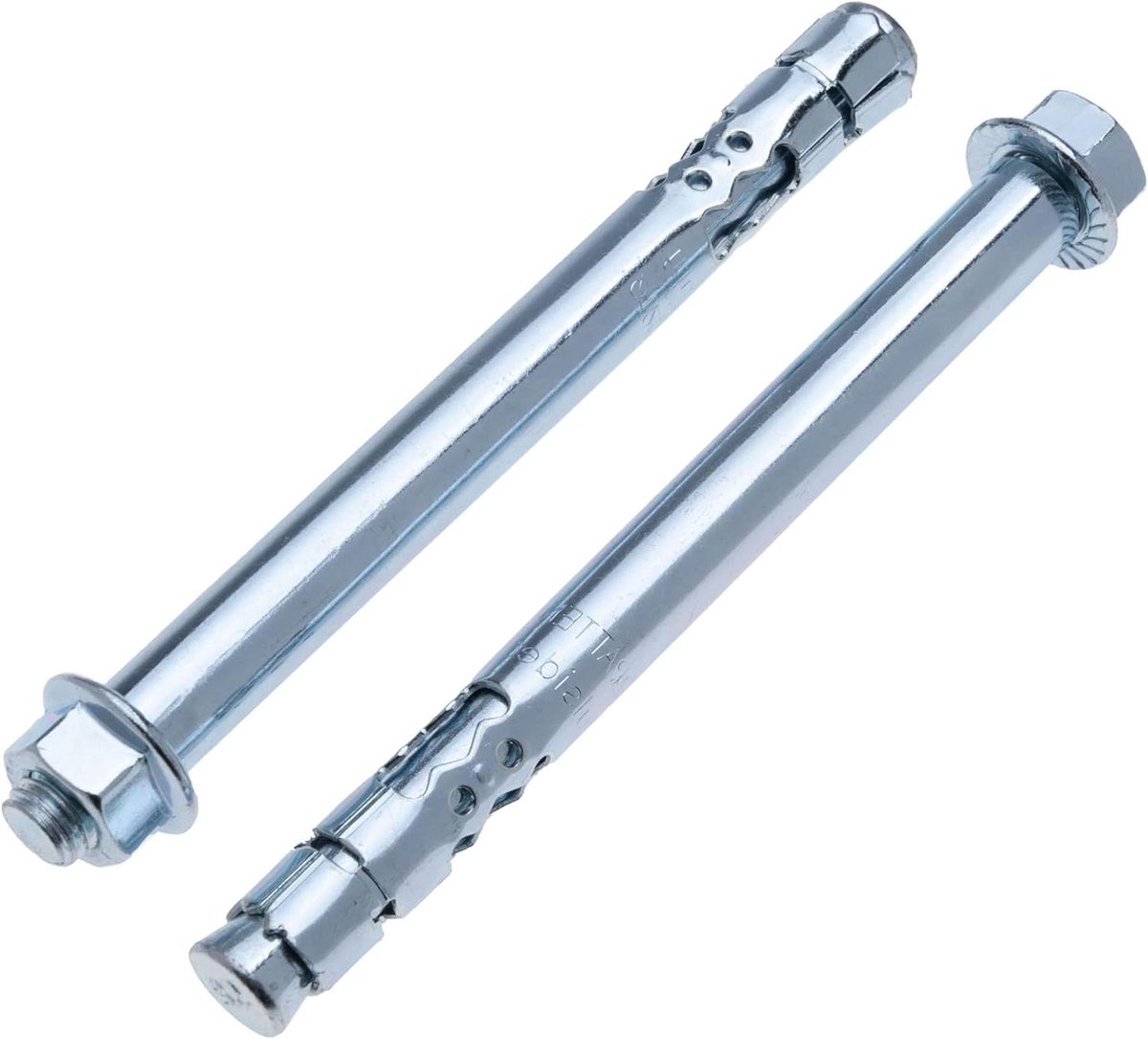 Ankers Met Moer - Wandpluggen - Stevig Bevestigen - Voorgemonteerd - 12x75mm - Zilverkleurig