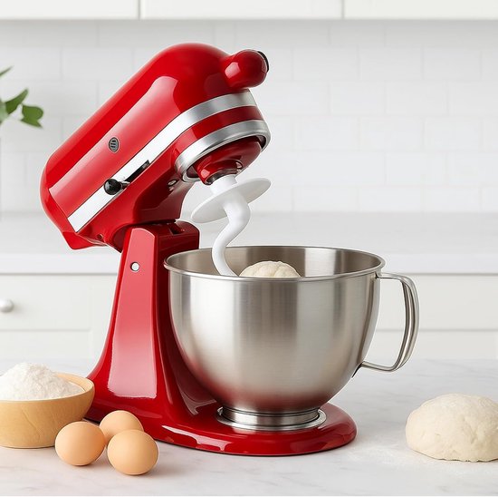 Kneedhaak Keukenmachine - Deegmixer Haak - Brood Deeg Maken - Roestvrij Staal - 4.5 QT - Zilver — afbeelding 3