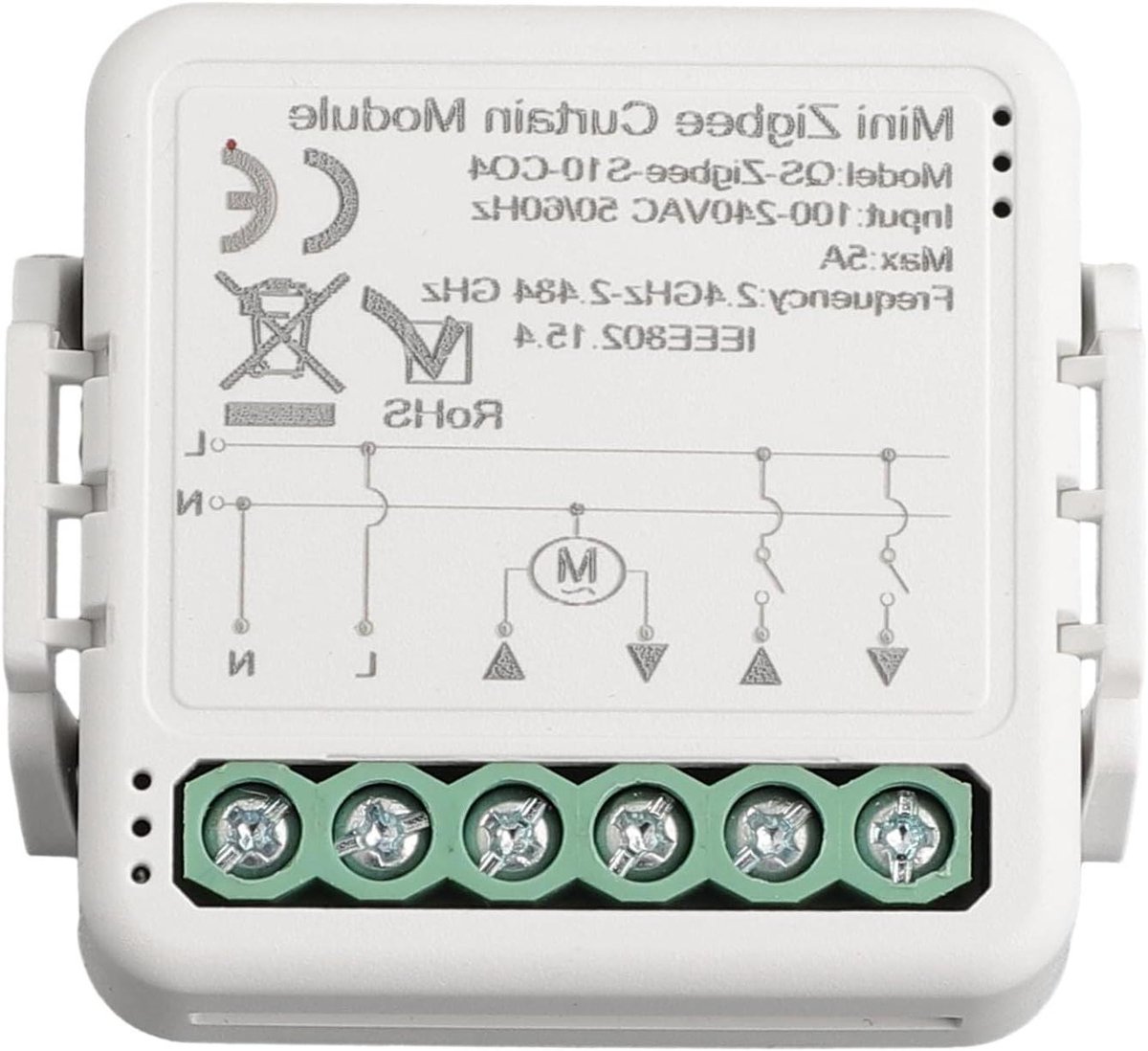 Slimme Gordijnschakelaar - Rolluik Module - Gordijnen Automatiseren - App en Spraakbediening - 1 x 1 x 1 cm - Zigbee