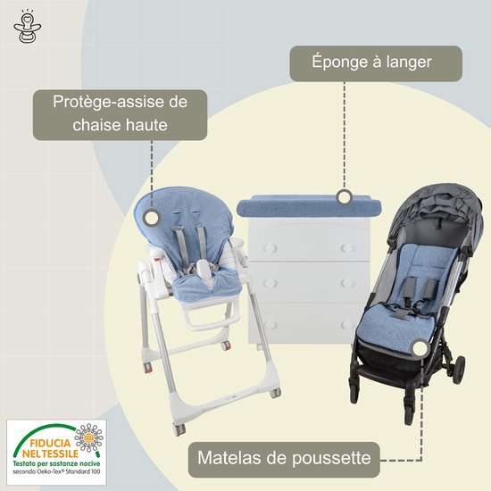 Babysanity Universele Kinderwagenhoes - Voetenzak Pramen - Comfort Baby - Dubbel Terry Katoen - Standaard Maat - Wit — afbeelding 4