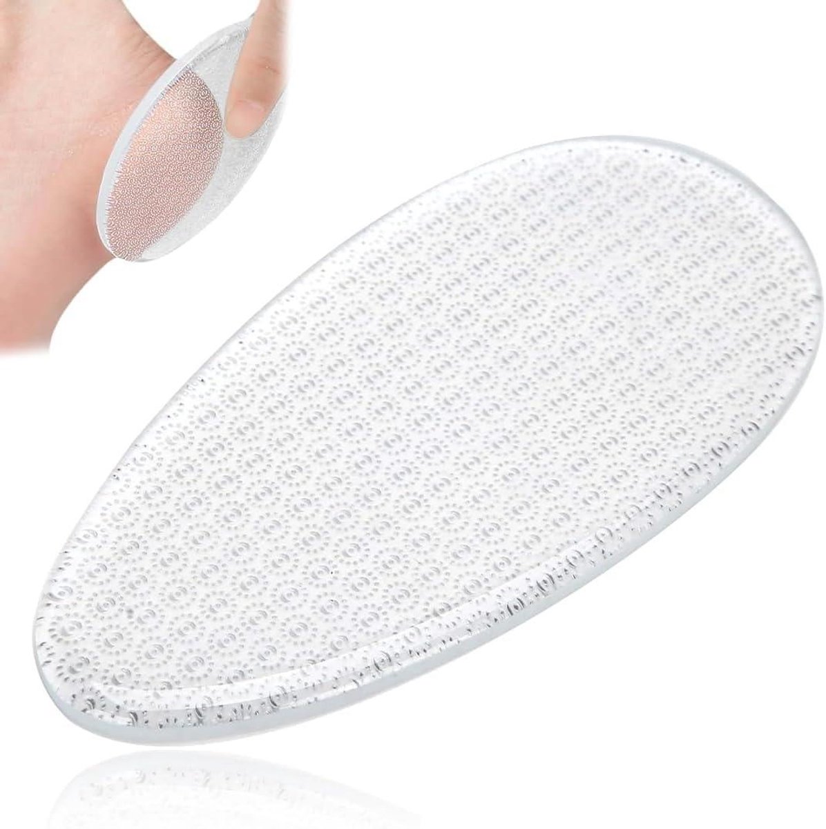 Voetschraper Glas - Voetvijl Pedicure - Eelt Verwijderen - Nanotechnologie Schurend Oppervlak - 19 cm - null