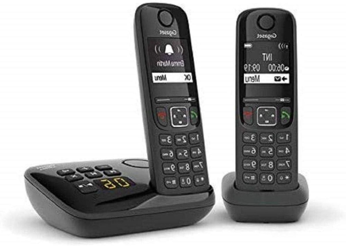 Draadloze DECT Telefoonset met Antwoordapparaat, Duo, Zwart - Oplaadbare Huistelefoon