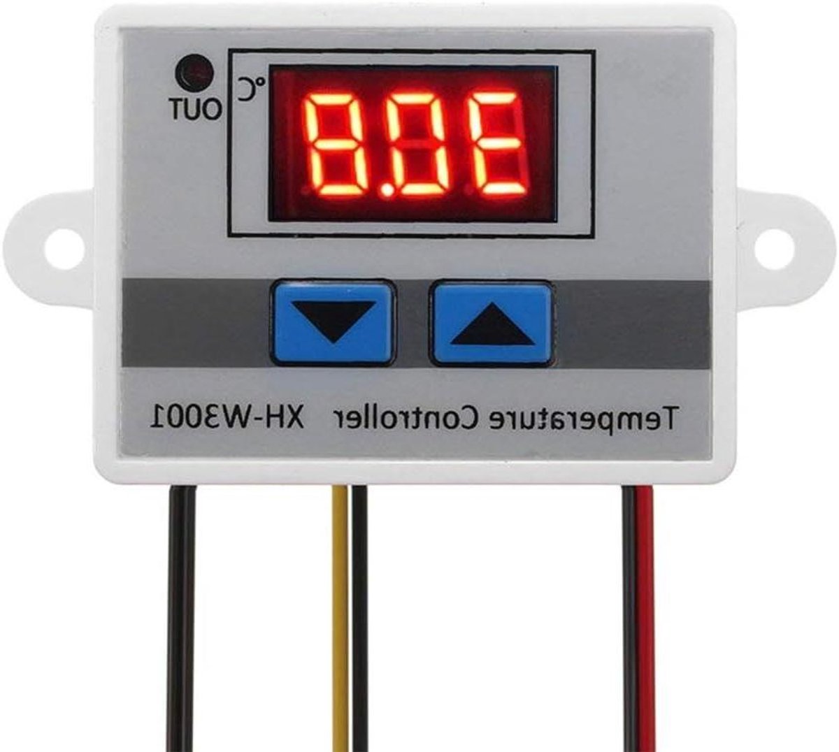 Digitale Temperatuurregelaar - Thermostaat Module - Verwarmen Koelen - Waterproof RVS Probe - 110-220V 1500W - Zwart