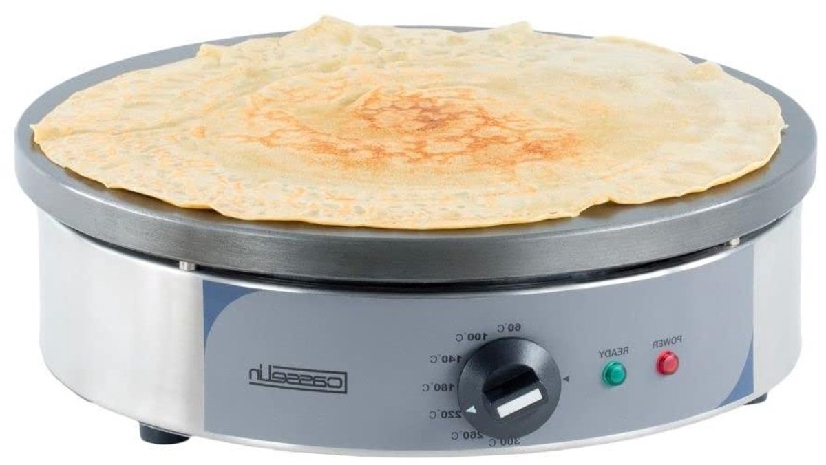 Vierkante Crêpemaker - Pannenkoekenmaker Crêpe Plaat - Crêpes Bakken - Gietijzeren Plaat - 35 cm Diameter - Zilver