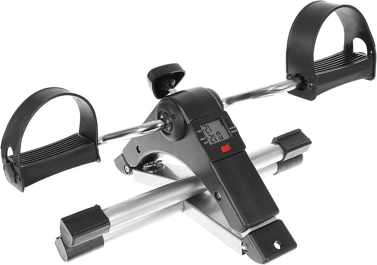 Mini Hometrainer - Oefenfiets Rotor - Lichaamstraining Thuis - 2-in-1 Arm Been - 32.5x40x16 cm - Grijs