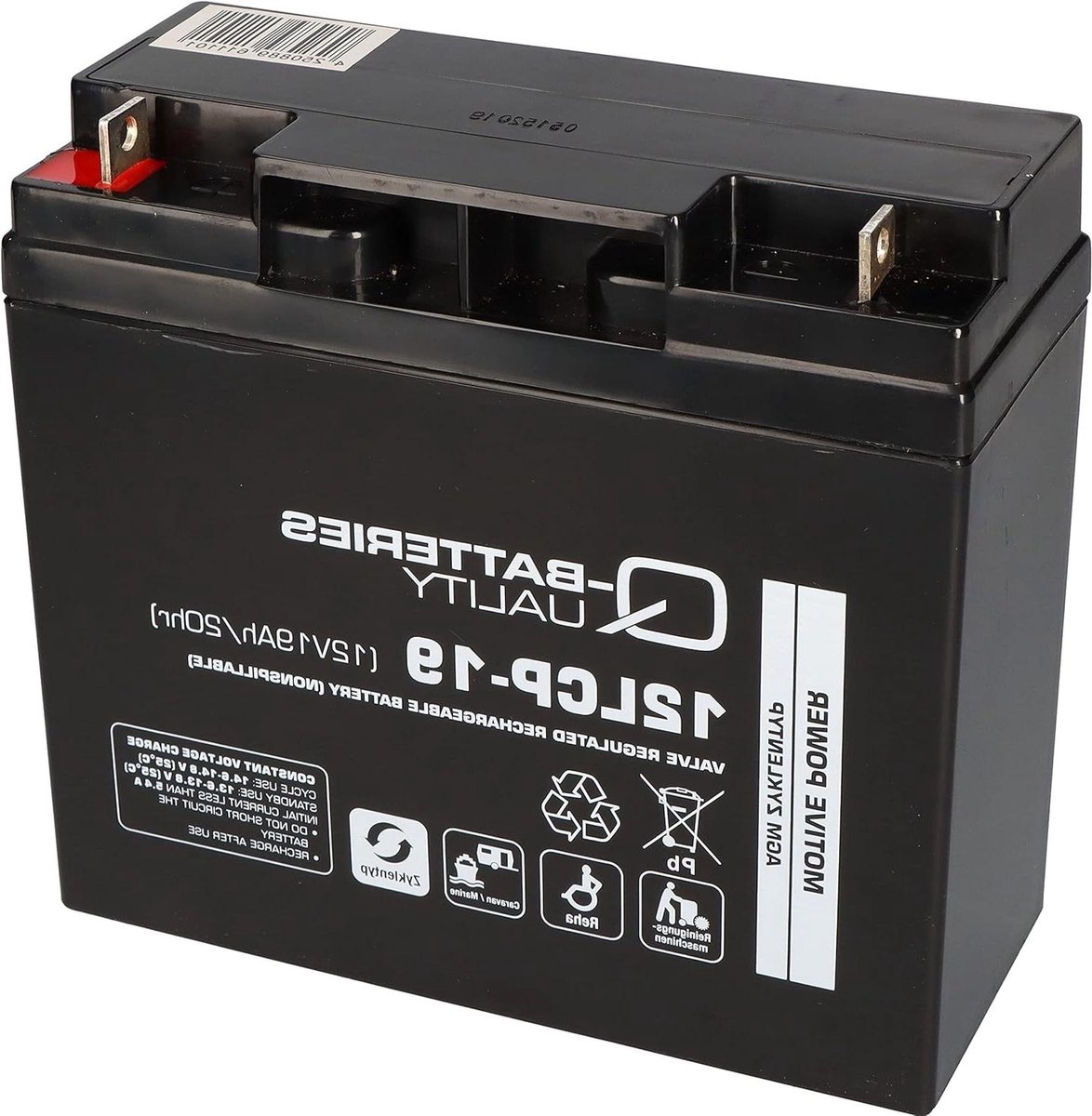 Vervangende Accu - 12V Accu Oplaadbare Batterij - Energie Opslag - AGM Technologie - 19 Ah - Niet gespecificeerd