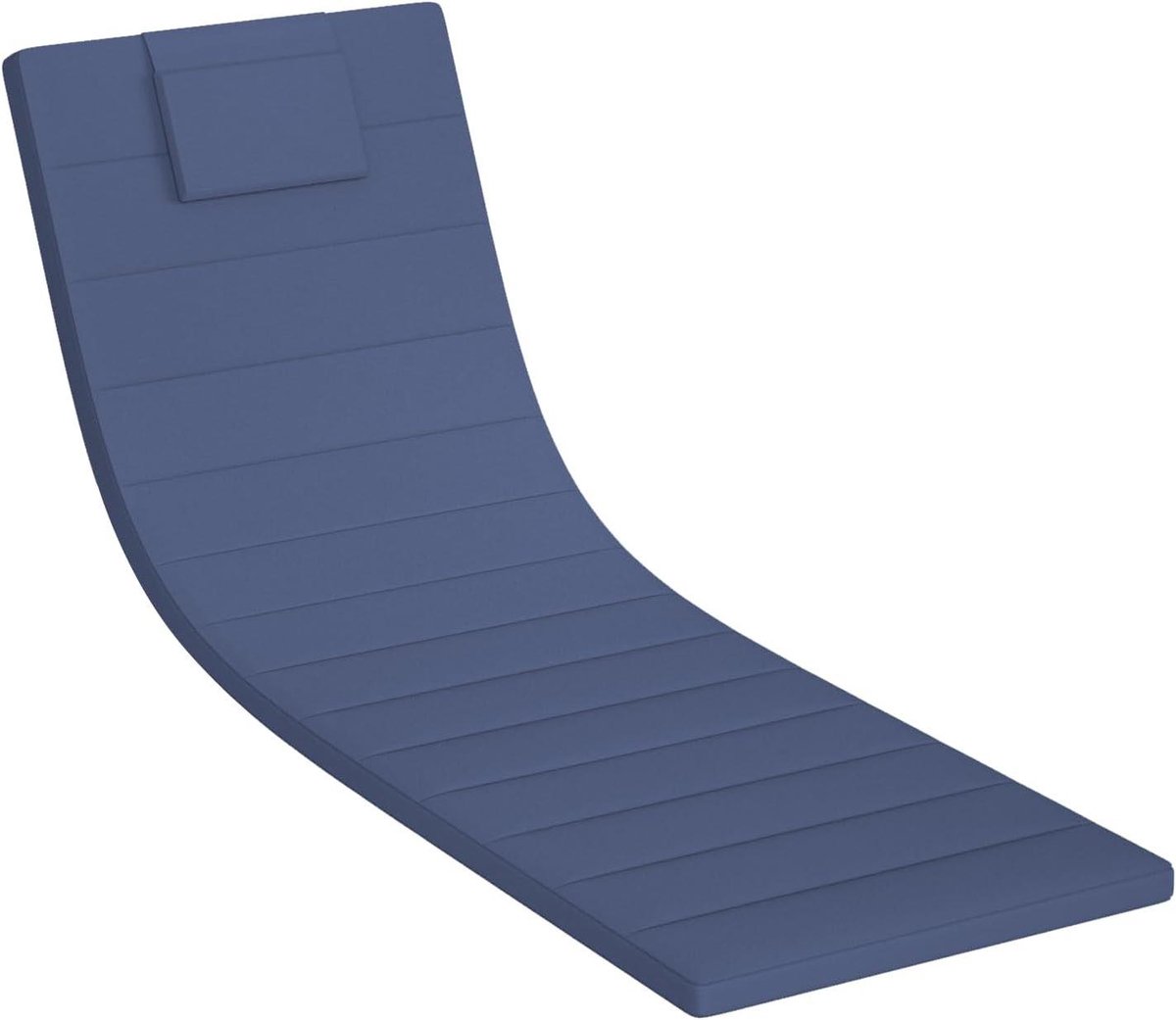 Gewatteerde Chaise Lounge Kussens - Terrasstoelkussens Ligstoel - Buiten Ontspannen - Schuim met Hoge Dichtheid - 188 x 58 cm
