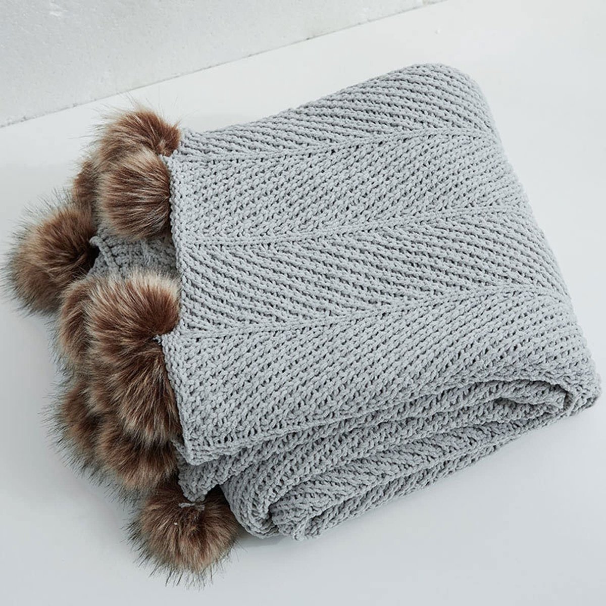 Woondeken, 130 X160 Cm, Wit, 100% Polyester, Gebreid, Grof Gebreid, Gebreide Deken, Gezellige Modieuze Elegante Deken (Color : 3, Size : 130x160cm)