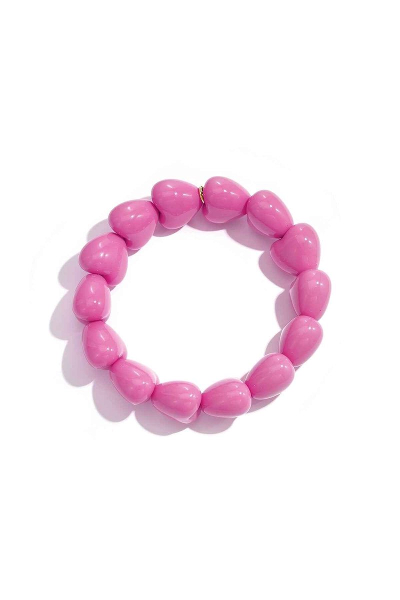 Armbandje met 14 kleine hartjes