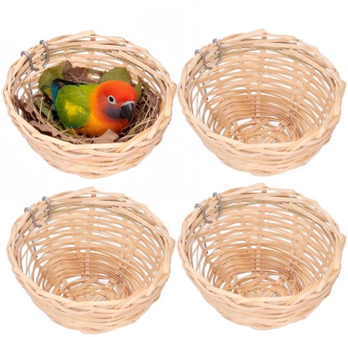 Allecto - Vogelnest - Handgemaakt - Natuurlijk Bamboe - Vogelhuis