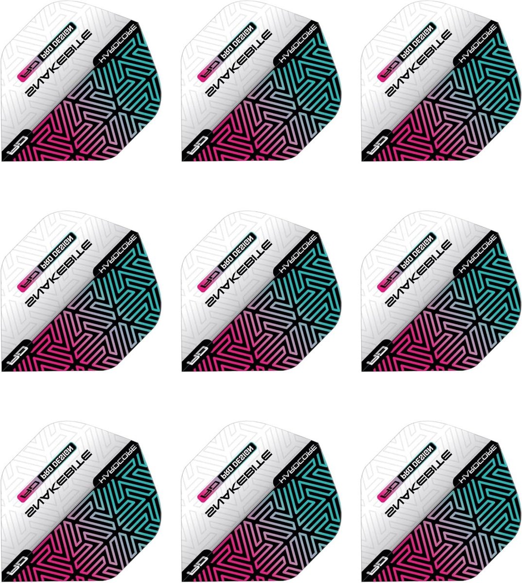 Dart Flights - Vliegjes - Darten - Extra dikke kwaliteit - 100 micron - Wit Regenboog
